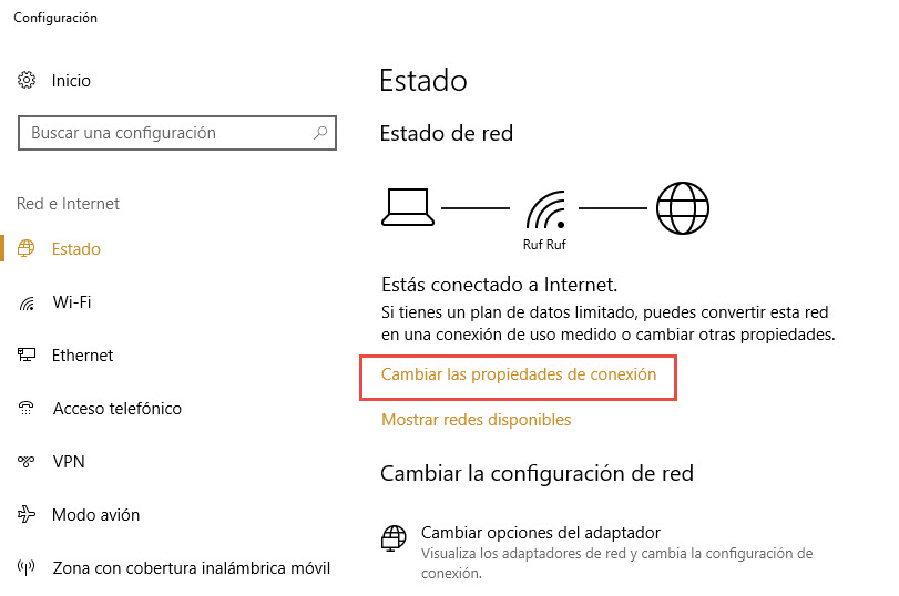 Conexiones de uso medido Windows 10 2