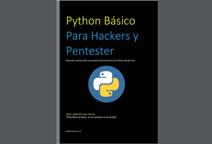 Python Básico Para Hackers y Pentester (libro gratuito)